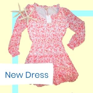 NWT Pink Long-Sleeve Dress